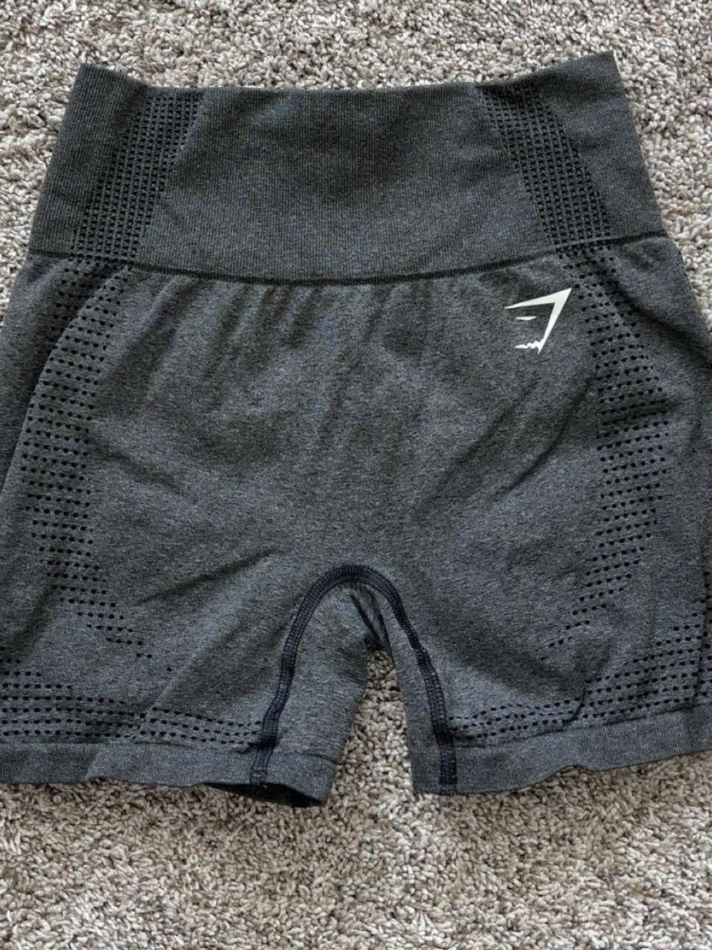 Gymshark Seamless High-Waist Performance Shorts in grey